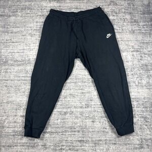 Nike Jogger Mens L Large Black Sportswear Fleece Tapered Sweatpants Athletic Gym